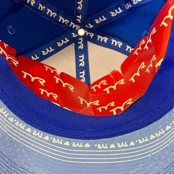 TYR LOGO Royal blue flex fit hat M/L - Picture 7 of 9